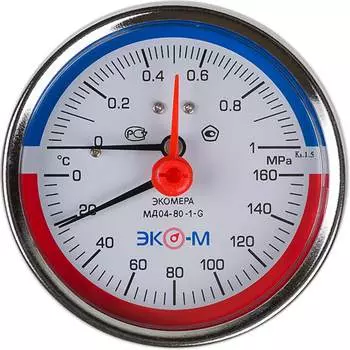Термоманометр ЭКО-М Экомера МД04-80-G-1МПа-160-L-40-ОИ