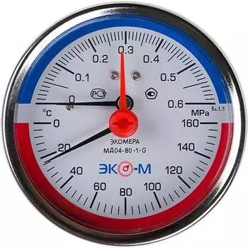 Термоманометр ЭКО-М Экомера МД04-80-G-0,6МПа-160-L-40-ОИ