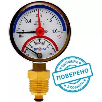 Термоманометр ЭКО-М Экомера МД04-63-G-1,6МПа-160-РИ