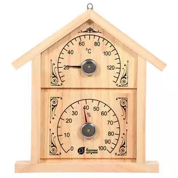 Термометр для бани и сауны Банные штучки Банная станция Домик 18023
