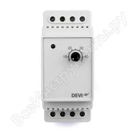 Терморегулятор devireg d-330 +5c-+45c на шину din, с датчиком на проводе, 16а devi 140f1072