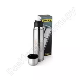 Термос из нержавеющей стали с узким горлом diolex 0,75л dx-750-1
