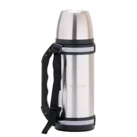 Термос kamille 1000мл, из нержавеющей стали, с ручкой и ремешком 2090