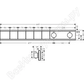 Термостатический смеситель для душа Hansgrohe RainSelect 15384000 00000071205
