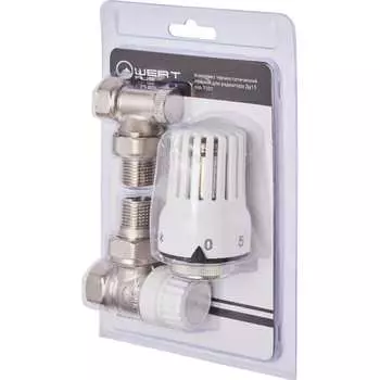 Термостатический угловой комплект для радиатора WERTRUS