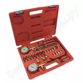 Тестер давления в тормозных и гидравлических системах универсальный с комплектом адаптеров в кейсе forsage f-04b4026