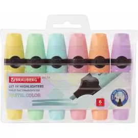 Текстовыделители BRAUBERG DELTA PASTEL 151736
