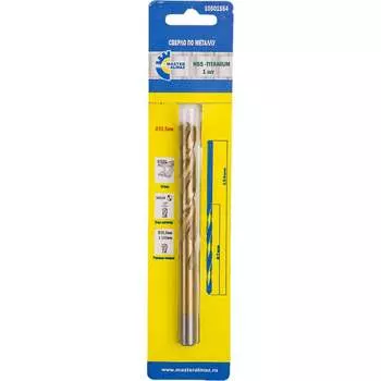 Титановое сверло по металлу МастерАлмаз 10501554