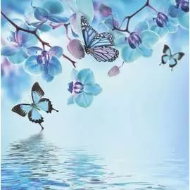 Тканевая шторка для ванны Melodia della vita Голубая фантазия MZ-145 21032