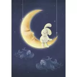 Тканевая шторка для ванны Melodia della vita Зайка на Луне MZ-131 20903