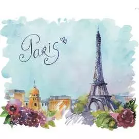 Тканевая шторка для ванны Melodia della vita Открытка из Парижа MZ-147 21034