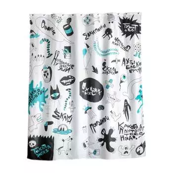 Тканевая занавеска для ванной комнаты Moroshka Irony xx010-26