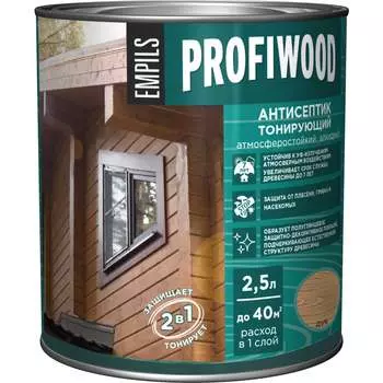 Тонирующий атмосферостойкий алкидный антисептик Profiwood 63856