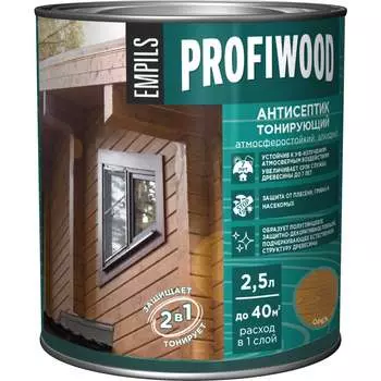 Тонирующий атмосферостойкий алкидный антисептик Profiwood 63861