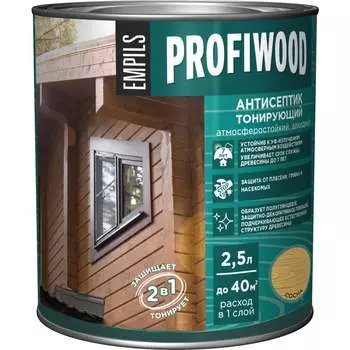 Тонирующий атмосферостойкий алкидный антисептик Profiwood 63863