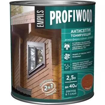 Тонирующий атмосферостойкий алкидный антисептик Profiwood 67061