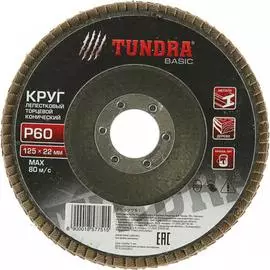 Торцевой конический лепестковый круг ТУНДРА 1857751