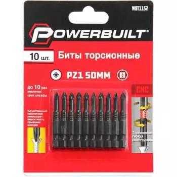 Торсионные биты TORGWIN Powerbuilt WBT1152