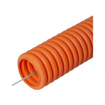 Тяжелая гофрированная безгалогенная труба ПНД Промрукав