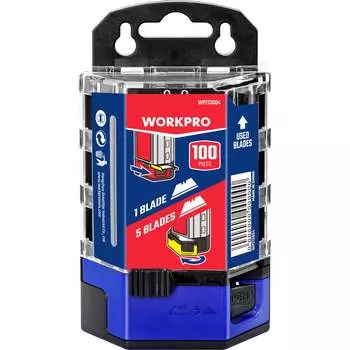 Трапециевидные лезвия для ножа универсального с диспенсером WORKPRO WP213004