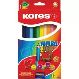 Трехгранные цветные карандаши Kores Jumbo 93512.01 128905