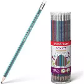 Трехгранный чернографитный карандаш ErichKrause Sonata 45617