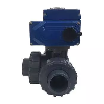 Трехходовой ПВХ шаровый шаровой кран TECHNO 3050PVC-NP50DF230V 673501