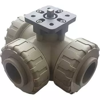Трехходовой шаровой кран TECHNO 3040-PP 650340