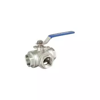 Трехходовой шаровый кран TITAN LOCK TL3V25-L-TF-S