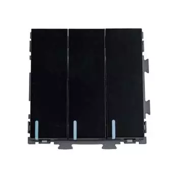 Трехклавишный выключатель CGSS Практика PL-W103-BCM
