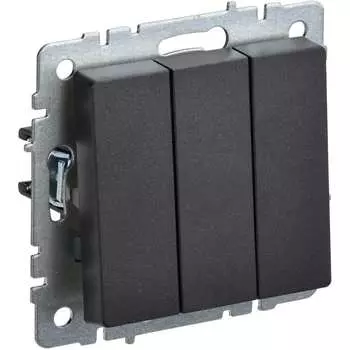 Трехклавишный выключатель IEK Brite вс10-3-0-брч BR-V30-0-10-K02