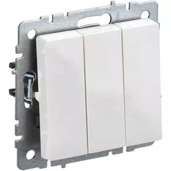 Трехклавишный выключатель IEK Brite вс10-3-0-брб BR-V30-0-10-K01