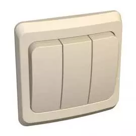 Трехклавишный выключатель Systeme Electric Этюд BC10-003K