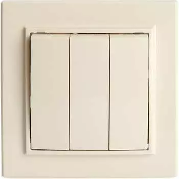 Трехклавишный выключатель STEKKER psw10-9007-02 39923