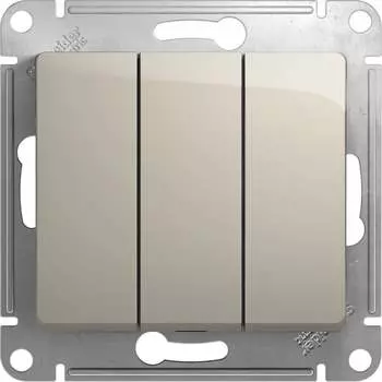 Трехклавишный выключатель Systeme Electric Glossa GSL000931
