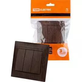 Трехклавишный выключатель TDM ELECTRIC Лама SQ1815-0403