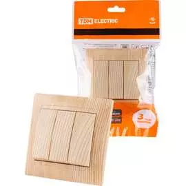 Трехклавишный выключатель TDM ELECTRIC Лама SQ1815-0303