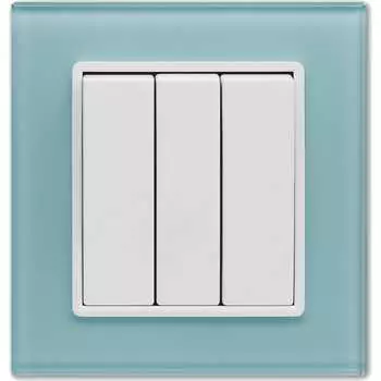 Трехклавишный выключатель Vesta Electric Exclusive Blue FVK050107SIN