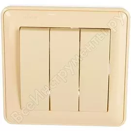 Трехклавишный выключатель в сборе, слоновая кость wessen 59 schneider electric vs0516-351-28