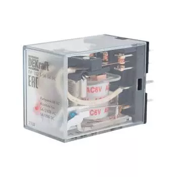 Трехконтактное промежуточное реле DEKraft пр-102 23876DEK