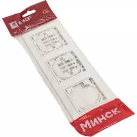 Трехместная горизонтальная рамка EKF Минск Basic ERM-G-303-10