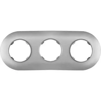 Трехместная рамка BYLECTRICA ПРОВАНС ЮЛИГ.735212.501 серебро