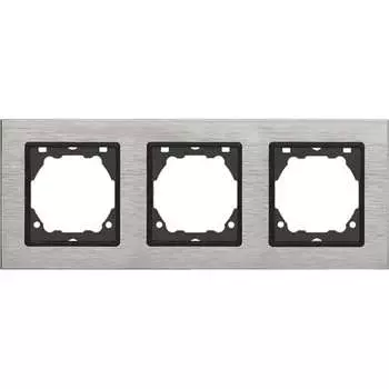 Трехместная рамка Vesta Electric Exclusive Silver Metallic FRM050301STA