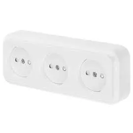 Трехместная розетка BYLECTRICA ПРАЛЕСКА РА16-275