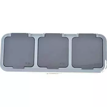 Трехместная розетка BYLECTRICA серия ПРАЛЕСКА АКВА РА16-0132(03)