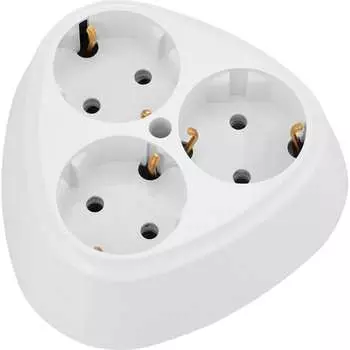 Трехместная розетка BYLECTRICA серия ПРАЛЕСКА РА16-112