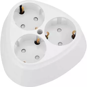 Трехместная розетка BYLECTRICA серия ПРАЛЕСКА РА16-116