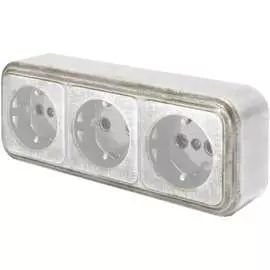 Трехместная розетка duwi