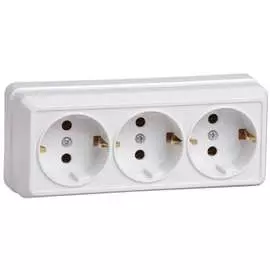 Трехместная розетка IEK РС23-3-ОБ ОКТАВА ERO31-K01-16-DC