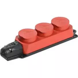 Трехместная розетка IEK РБ33-1-0м ОМЕГА PKR61-016-2-K04